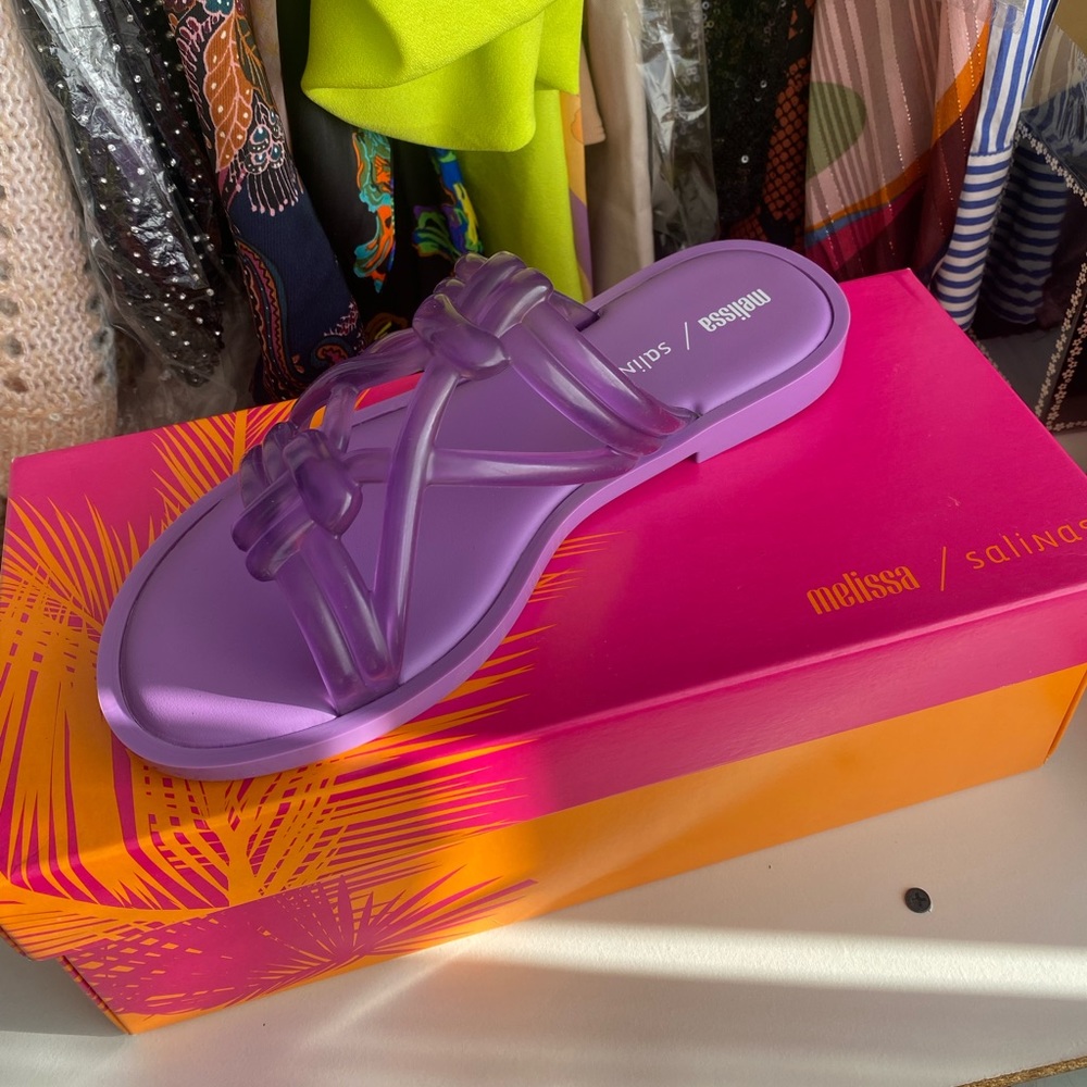 MELISSA x SALINAS Purple Jelly Sandals Sz 7 NIB! 💜